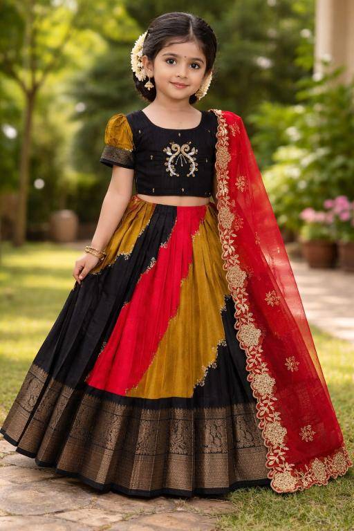 kids lehenga choli silk Kids wear manufacturers in Surat